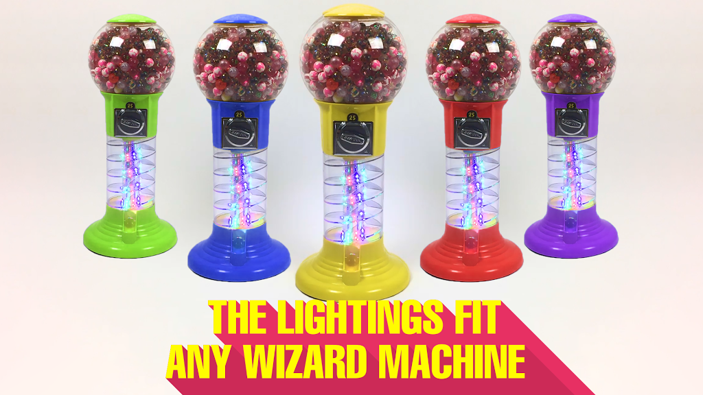 LED Lights Now Available For Wizard Gumball Machines!